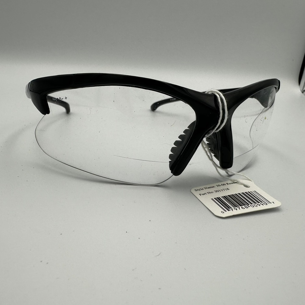 Olympic 30-06 Readers Safety Glasses +2.00 Readers Black New